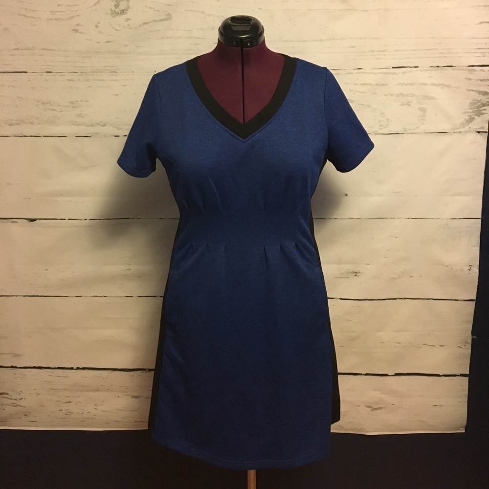 Stitch Fix Pixley Blue and Black Sheath Dress